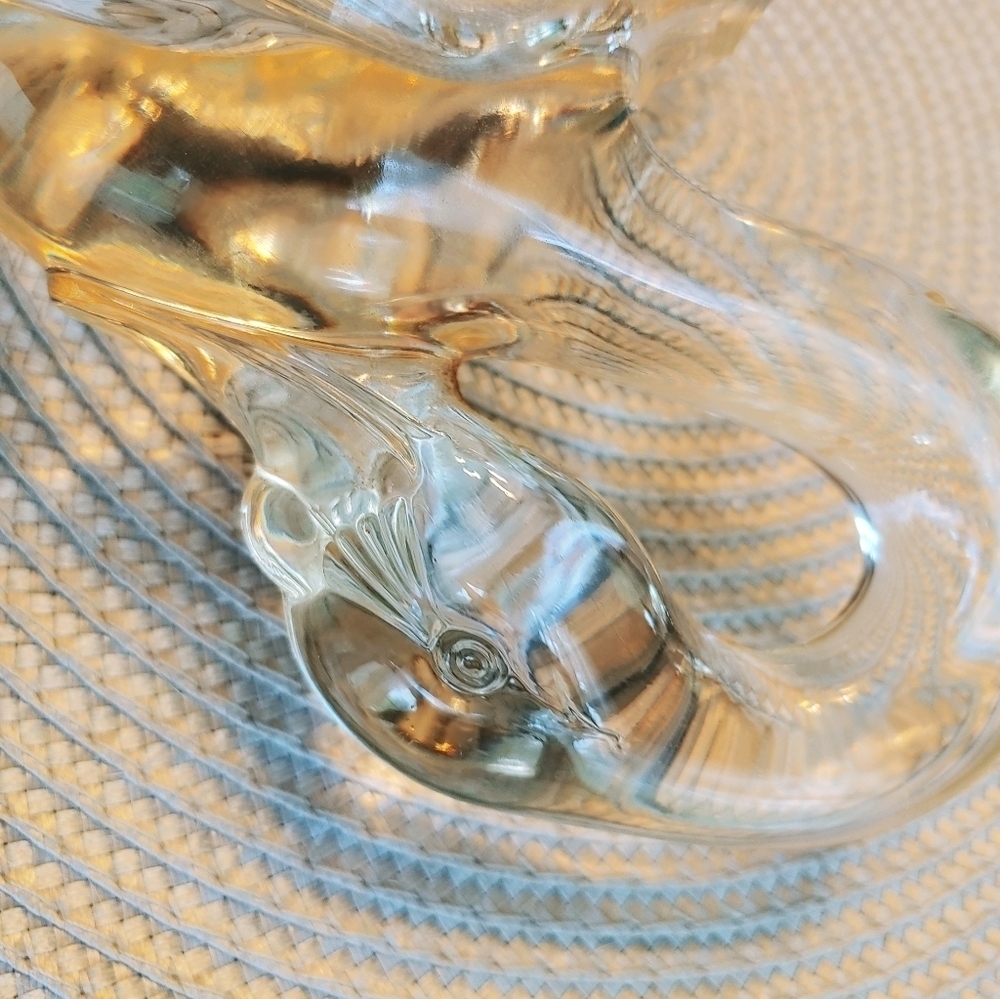 Glass Swan Candy Dish Planter Bowl Collections France 24% Lead  #CristalDArques - Picture 5 of 6
